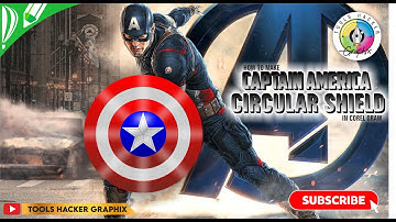 Captain America Circular Shield in Corel Draw | by Tools Hacker Graphix