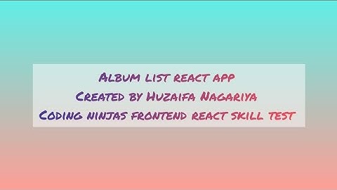 Album List React App