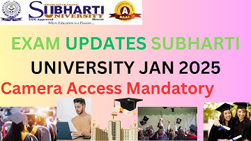 subharti university blis exam update jan 2025 || Subharti University exam camera access mandatory