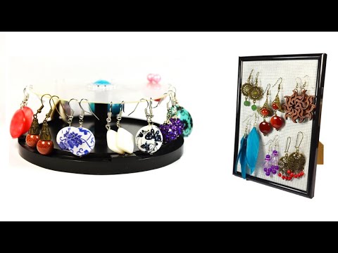 Две подставки для сережек своими руками мастер класс - YouTube