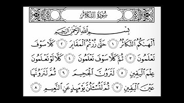 سورة التكاثر | المنشاوي