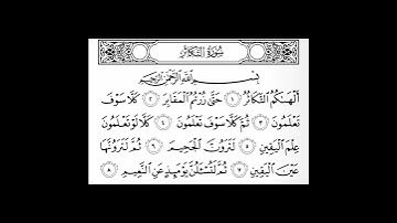 سورة التكاثر | المنشاوي