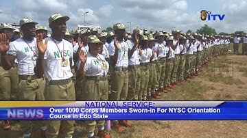 Over 1,000 Corps Members Sworn-in For NYSC Orientation Course In Edo State