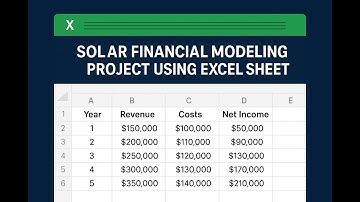 Solar Financial Modeling Project Demo using Excel sheets
