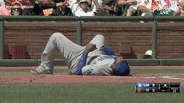 LAD@SF: Hanley scores after Uribe