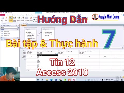 Video Bài thực hành 7 tin học 12 Access 2010 - youtube
