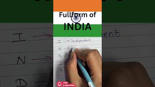 Full Form Of India India