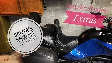 Can-Am Spyder F3/F3-S driver seat backrest install