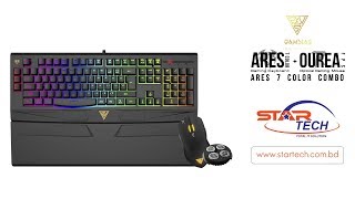 Gamdias Gkc6011 Ares 7 Color Backlit Rgb Membrane Gaming Combo Keyboard