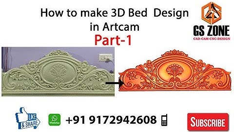 How to make Bed Design In Artcam | Part-1 | #GSZone #Artcam #CNC #Wood #Carving #3D