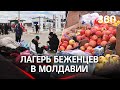 Первые кадры из Молдавии: беженцев из Одессы селят в палатки, раздают сим-карты и еду, кормят на КПП