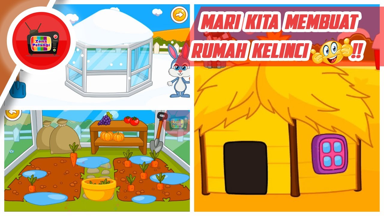 Mari Kita Membuat Rumah Kelinci Zona Pelangi Build House YouTube