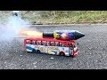 Rocket powered Toy Bus !! Amazing Ride