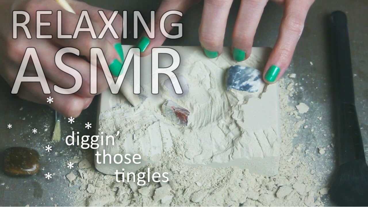 ASMR Excavation, digging for gems (🎧 no talking, brushing, packaging sounds, brushing, scraping)