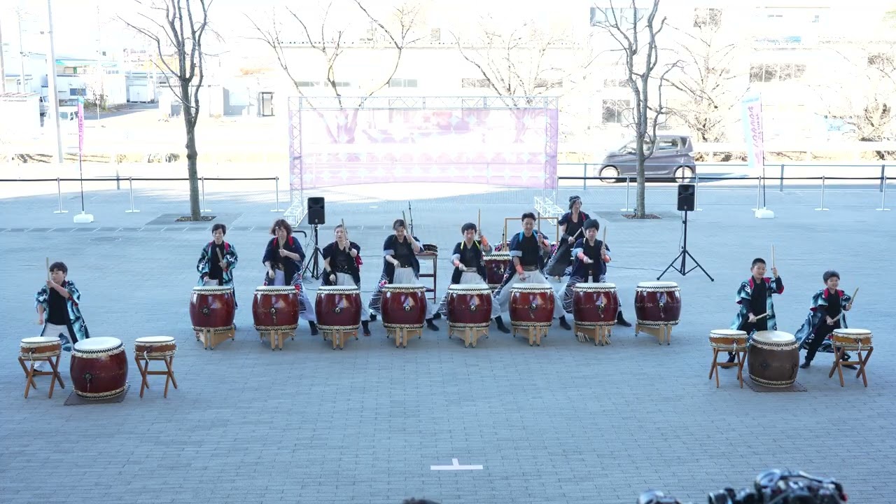 和太鼓応援演奏（龍鼓）_1【4K】／第二部／サクラタウンよさこい2025