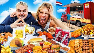 ALLE SNACKS UIT FRITUUR ETEN ( echt alles ) *NL EDITIE* 🇳🇱🍟