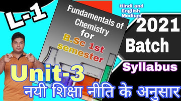 New Semester wise syllabus of chemistry for B.Sc-1st year (1st semester), fundamentals of chemistry