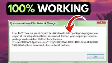 How To Fix Error 1722 On Windows