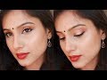 #OneWeekOnePalette | Simple Indian Makeup Look | Soft Orange Halo Eye Makeup | Day 3