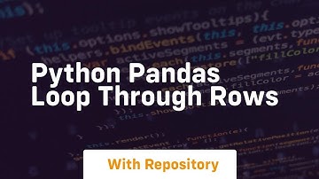 python pandas loop through rows