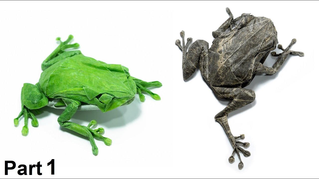 Origami Tree Frog tutorial (Satoshi Kamiya) part 1 折り紙