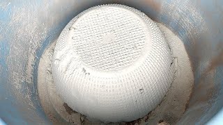 ASMR: super dusty snappy soft pure white cement huge basket+shapes crumble dry+shaving+sifting+💦🤤/ov screenshot 5