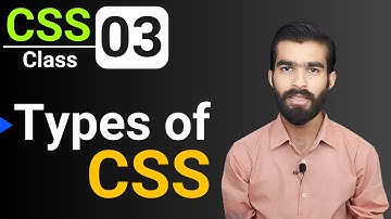CSS Tutorial: Types of CSS | Inline, Internal & External CSS |CSS full course for beginners| Class 3