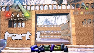 ARK: Survival Evolved - The Center Map - Giant Ice Castle - Part 1 (Speed Build)  [cszlak]