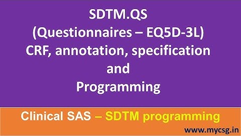 SAS: SDTM QS (EQ5D-3L) datasetprogrammering - SDTM_QS_LEQ5D3L_SAS