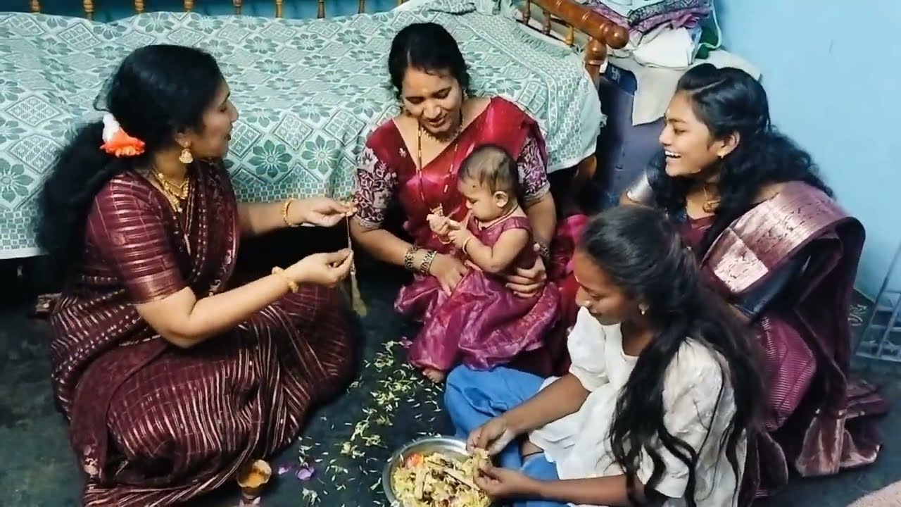 మా మేనకోడలు కి భోగిపళ్ళు వేయడం🥰🥰🌹🌹