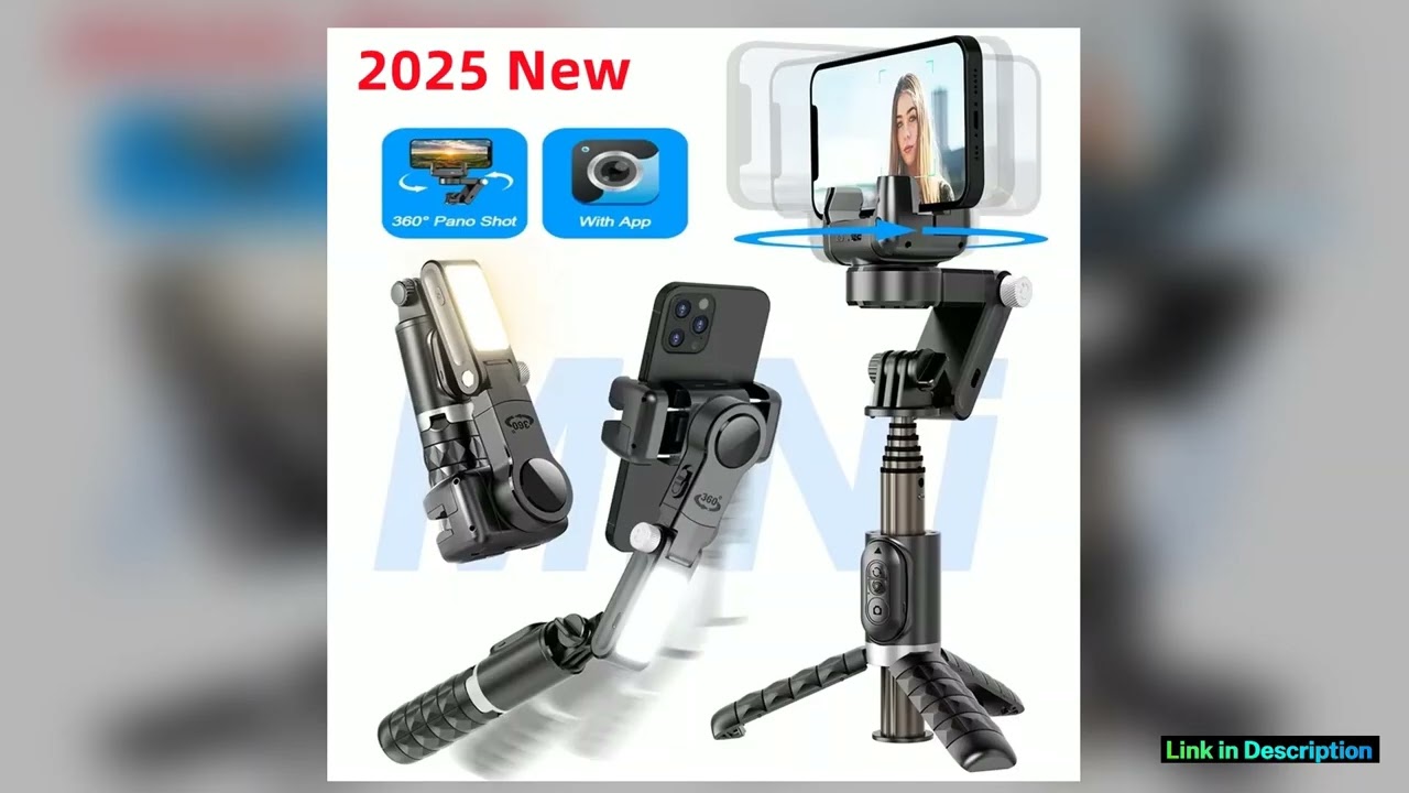 2025 NEW Ai Gimbal Stabilizer Desktop Following Shooting Mode Selfie Stick Monopod With Bluetooth