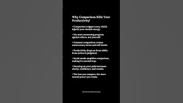 Stop Comparing Yourself to Others and Protect Your Mental Energy #Mindset #Productivity #Shorts