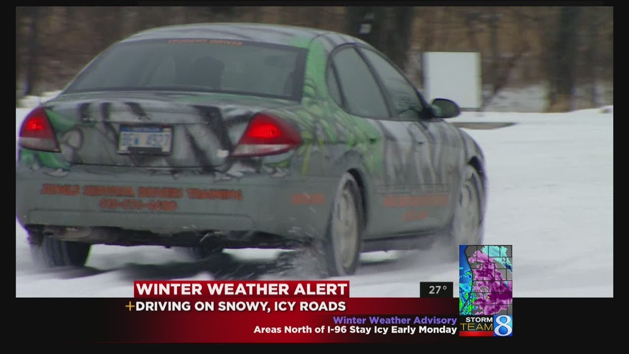 Driving safe on snowy, icy roads - YouTube