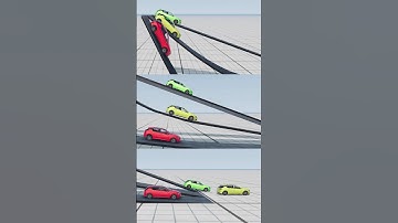 A straight line is not always the fastest route- Brachistochrone Curve #automobile #testing #beamng