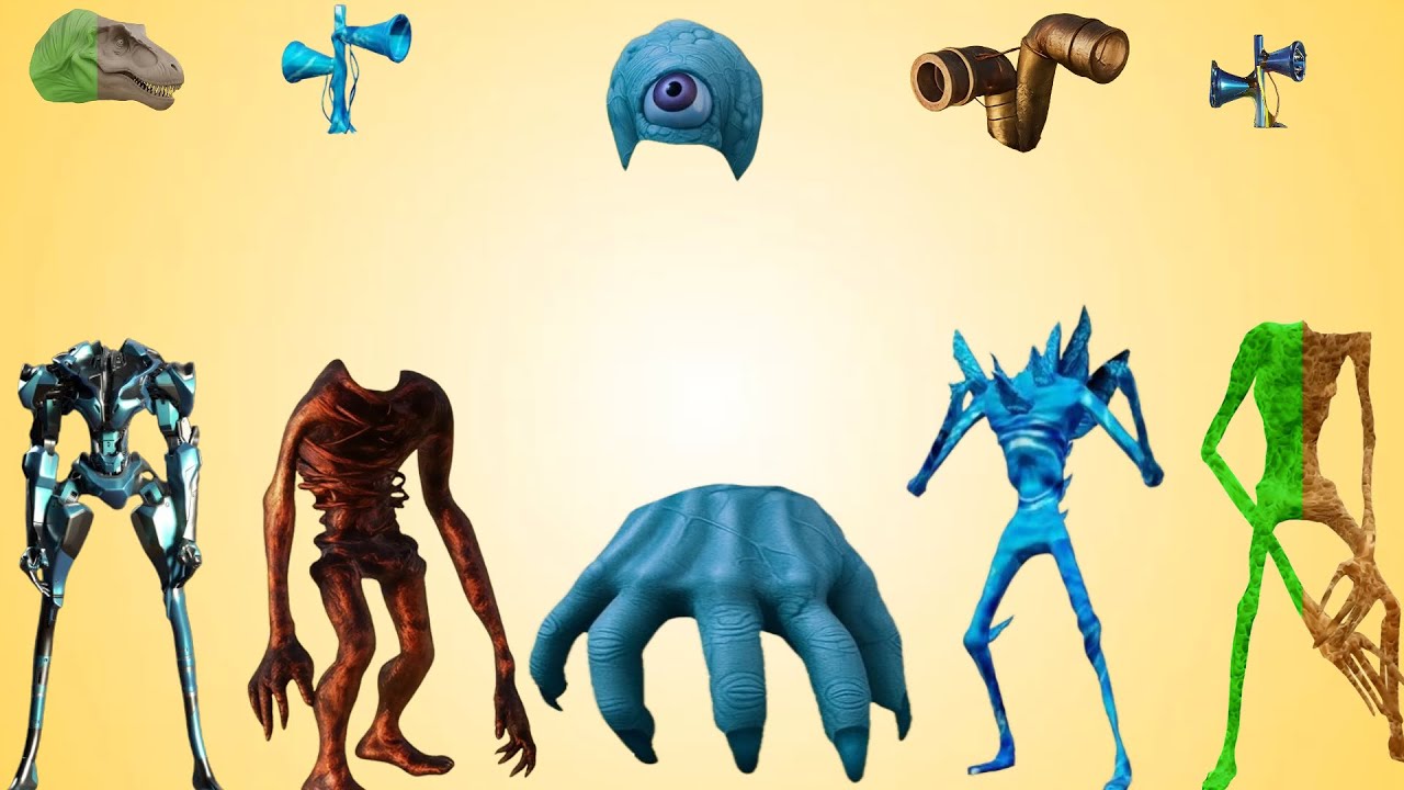 WRONG HEADS SIREN HEAD POOP, SIREN HEAD HOUSE, SIREN HEAD BRAIN EYE, SIREN HEAD OCTOPUS, SIREN HEAD