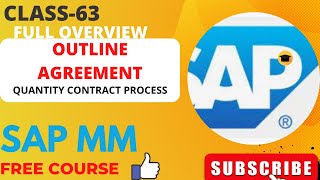 SAP MM OUTLINE AGREEMENT||CONTRACTS IN SAP MM||QUANTITY CONTRACT PROCESS IN SAP MM||ME31K|| TESTCASE