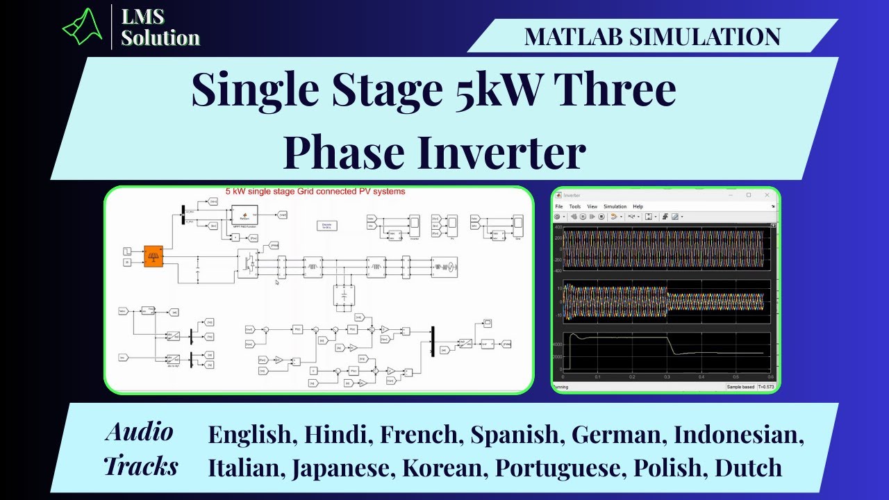MATLAB Simulation of a 5 kW Single-Stage Grid-Connected PV System