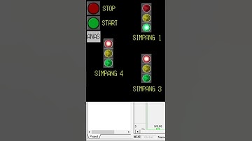 simpang 4 lampu lalu lintas pemrograman plc omron #shorts