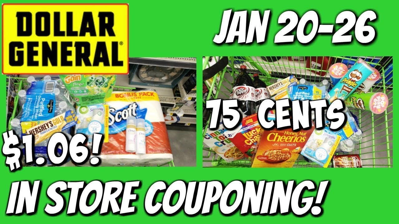 DOLLAR GENERAL IN STORE COUPONING! 1-20/1-26 | HOT PAPER &amp; FOOD DEALS ...