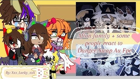 Afton Family reacts to Swap Fpe and Danger Au//My Au//☆By Glitch_bunny☆ 1k Subscribers special 💞