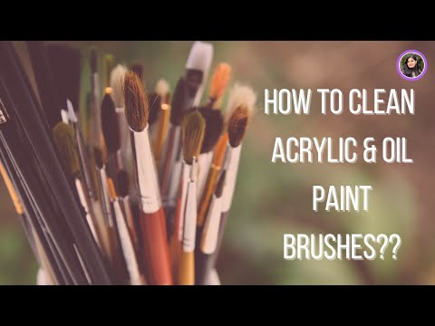 How to clean Paint brushes at home | Easy Tips & Tricks | Acrylic + oil ...