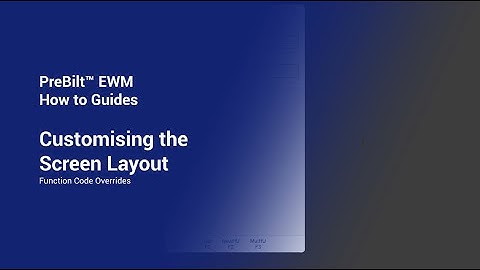 PreBilt for EWM | Framework Configuration | Function Code Overrides