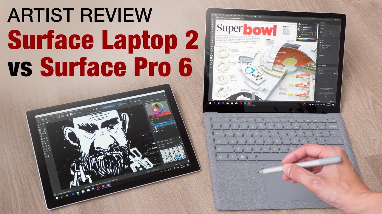 Surface Laptop 2 vs Surface Pro 6 (artist review) YouTube