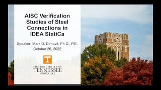 AISC Verification studies of steel connection design in IDEA StatiCa