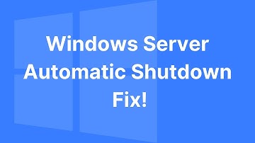 How To Stop Windows Automatic Server Shutdown