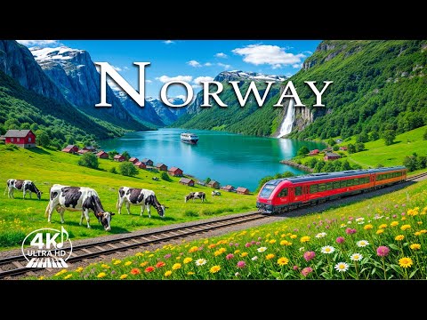 ???? Scenic Norway 4K | Peaceful Piano Journey Through Fjords and Scenic Landscapes