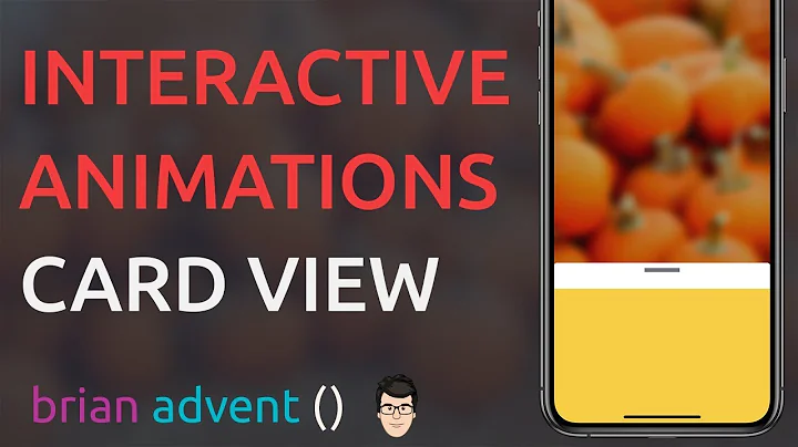 iOS Swift Tutorial: Awesome Interactive Card View Animation with UIPropertyAnimator