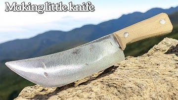 How to Make a Sharp Little Knife with Wooden Handle | Handmade Knife Making from Scrap Metal