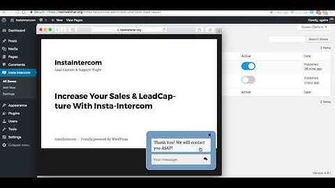 Insta Intercom WP Plugin