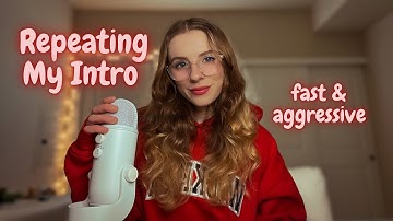 ASMR | FAST AND AGGRESSIVE WET & DRY MOUTH SOUNDS AND HAND MOVEMENTS (repeating my intro) 🤏☀️💛